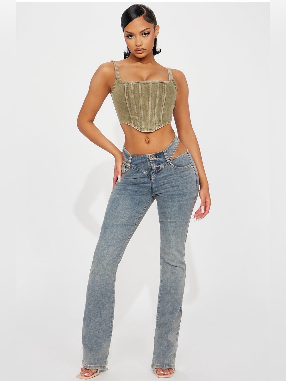 Cause a Scene Cut Out - Boot Cut Jeans